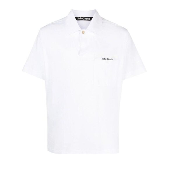 Palm Angels Sartorial Tape Cotton Polo Shirt white mens size Medium New with tag - Picture 1 of 15